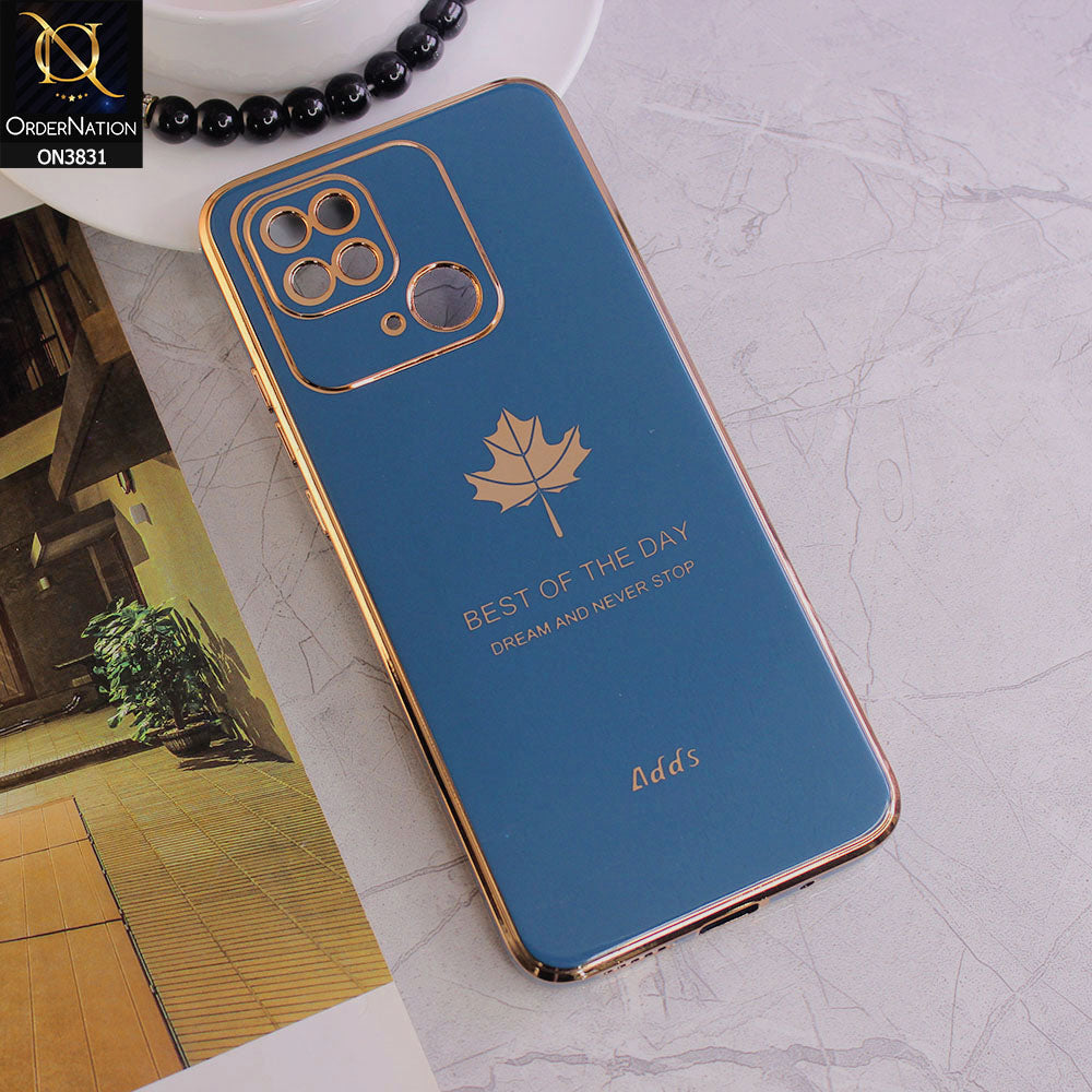 Xiaomi Redmi 10C Cover - Design 5 - New Electroplating Borders Maple Leaf Camera Protection Soft Silicone Case