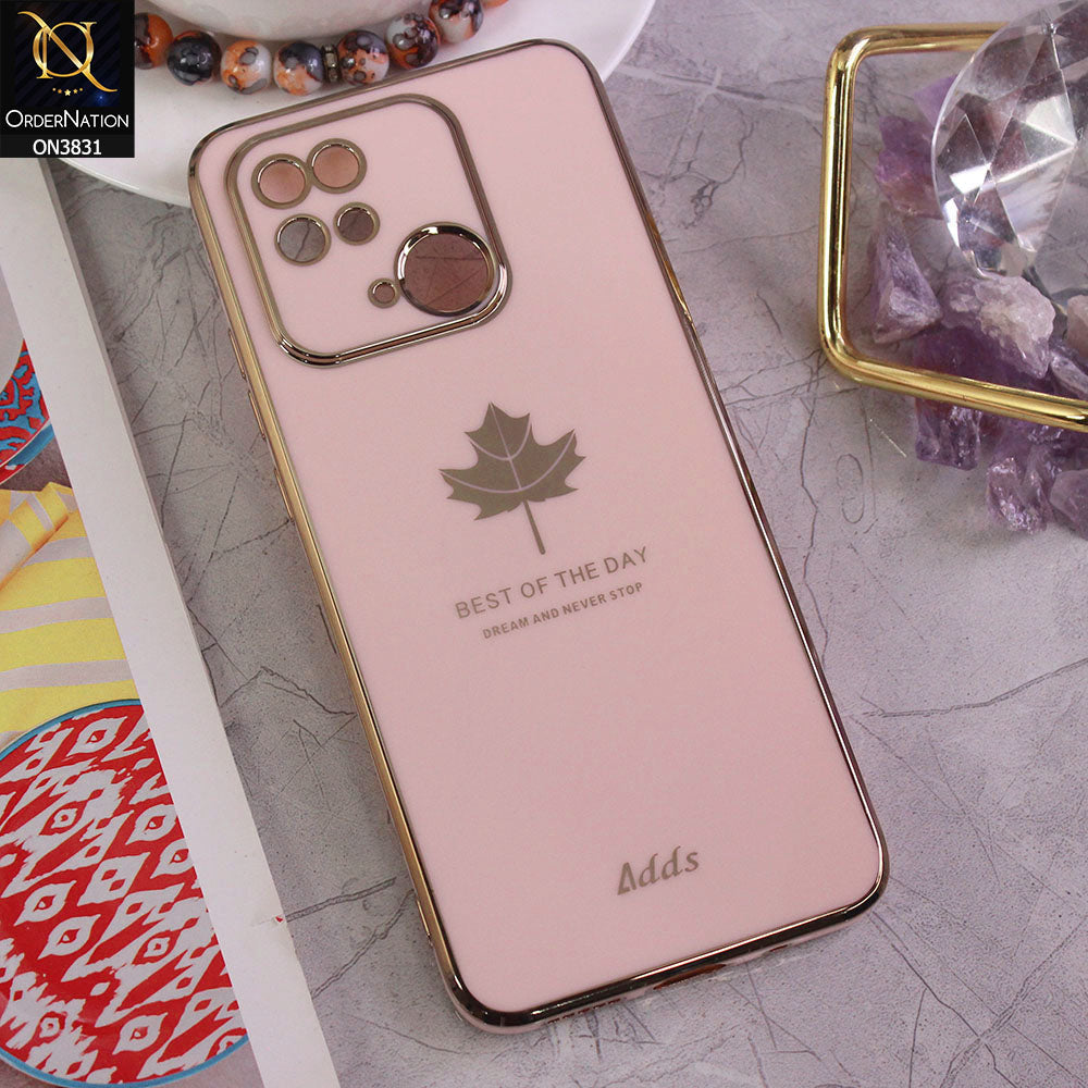 Xiaomi Redmi 10C Cover - Design 9 - New Electroplating Borders Maple Leaf Camera Protection Soft Silicone Case