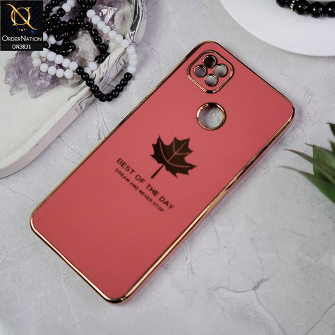 Xiaomi Redmi 10A Cover - Design 11 -  New Electroplating Borders Maple Leaf Camera Protection Soft Silicone Case