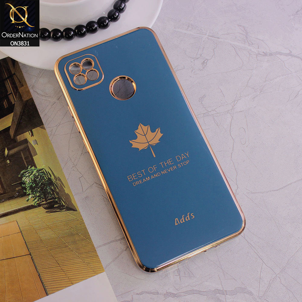 Xiaomi Redmi 10A Cover - Design 5 - New Electroplating Borders Maple Leaf Camera Protection Soft Silicone Case