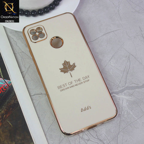 Xiaomi Redmi 10A Cover - Design 7 - New Electroplating Borders Maple Leaf Camera Protection Soft Silicone Case