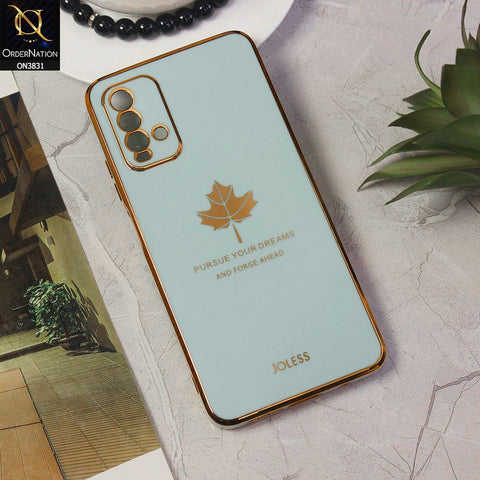 Xiaomi Redmi 9T Cover - Design 13 - New Electroplating Borders Maple Leaf Camera Protection Soft Silicone Case