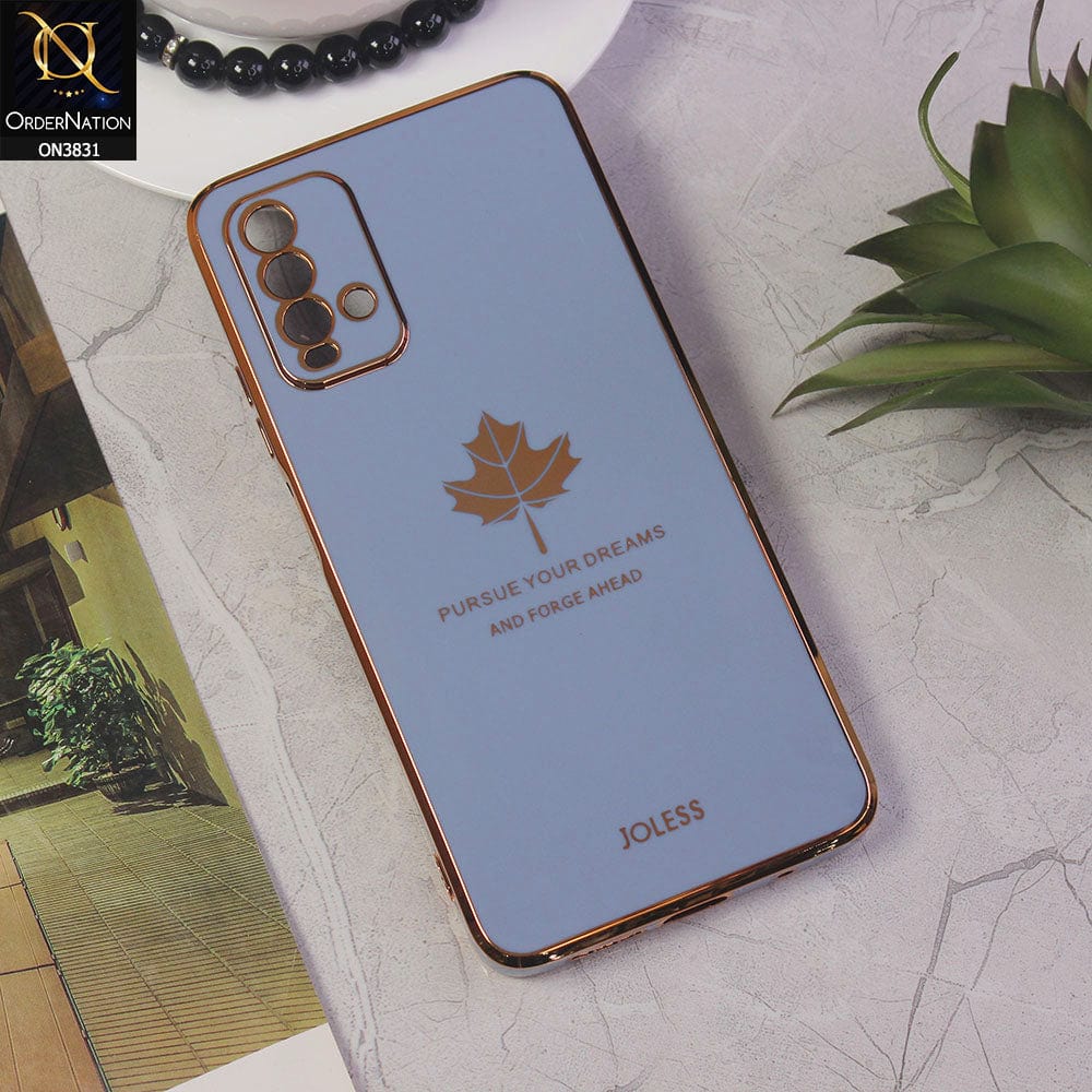 Xiaomi Redmi 9T Cover - Design 4 - New Electroplating Borders Maple Leaf Camera Protection Soft Silicone Case