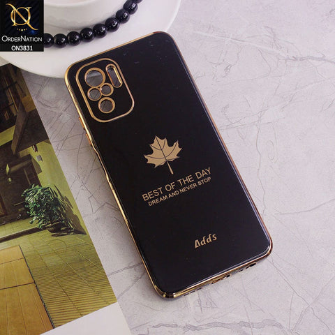 Xiaomi Redmi Note 10S Cover - Design 1 - New Electroplating Borders Maple Leaf Camera Protection Soft Silicone Case