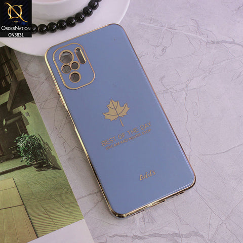 Xiaomi Redmi Note 10 4G Cover - Design 4 - New Electroplating Borders Maple Leaf Camera Protection Soft Silicone Case