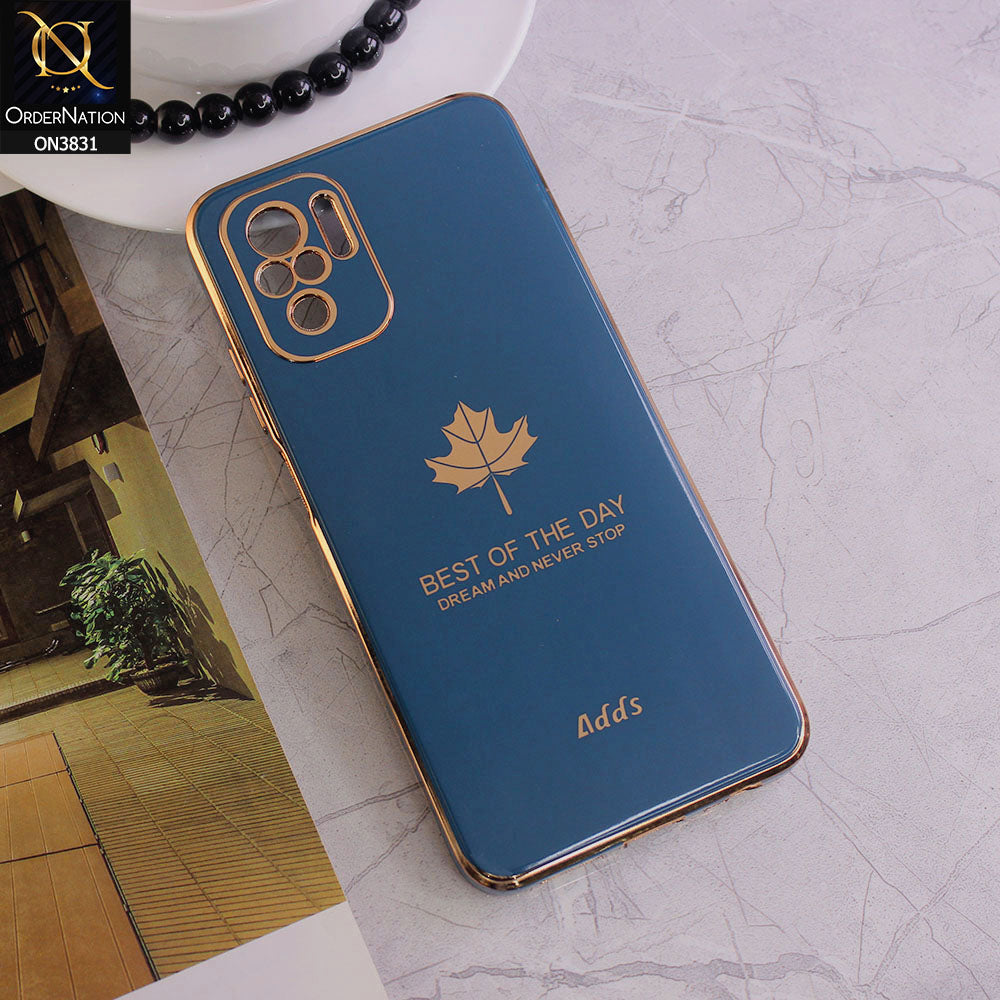 Xiaomi Redmi Note 10 4G Cover - Design 5 - New Electroplating Borders Maple Leaf Camera Protection Soft Silicone Case