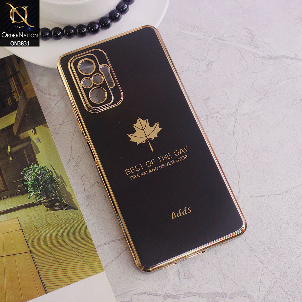 Xiaomi Redmi Note 10 Pro 4G Cover - Design 1 - New Electroplating Borders Maple Leaf Camera Protection Soft Silicone Case