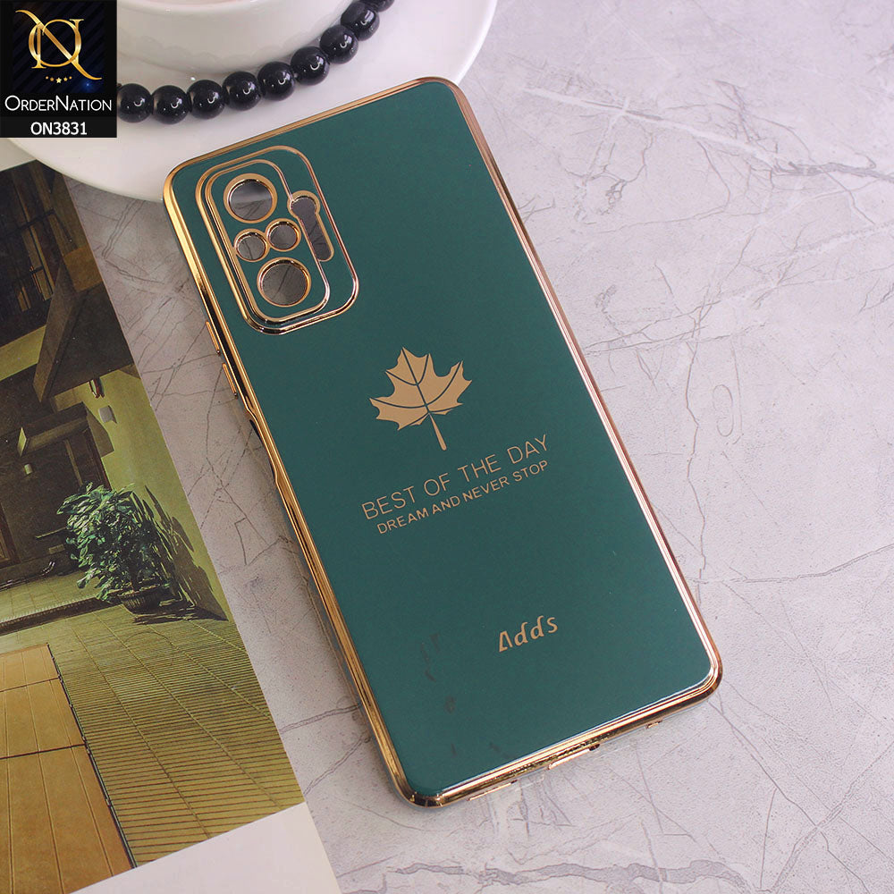 Xiaomi Redmi Note 10 Pro 4G Cover - Design 3 - New Electroplating Borders Maple Leaf Camera Protection Soft Silicone Case