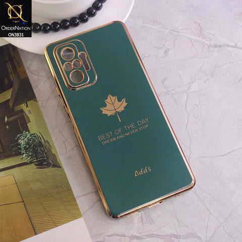Xiaomi Redmi Note 10 Pro 4G Cover - Design 3 - New Electroplating Borders Maple Leaf Camera Protection Soft Silicone Case