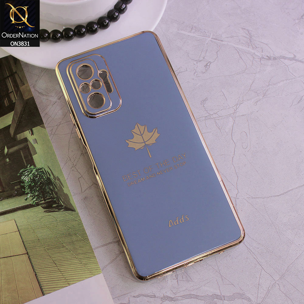 Xiaomi Redmi Note 10 Pro Max Cover - Design 4 - New Electroplating Borders Maple Leaf Camera Protection Soft Silicone Case