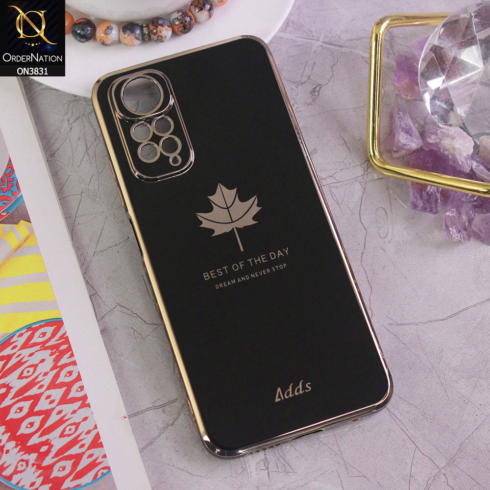 Xiaomi Redmi Note 11S Cover - Design 1 - New Electroplating Borders Maple Leaf Camera Protection Soft Silicone Case