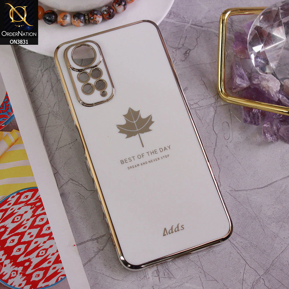 Xiaomi Redmi Note 11S Cover - Design 6 - New Electroplating Borders Maple Leaf Camera Protection Soft Silicone Case