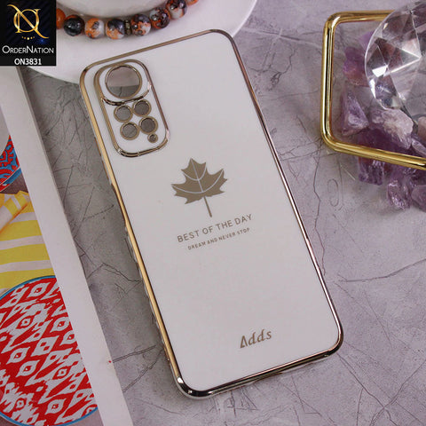 Xiaomi Redmi Note 11S Cover - Design 6 - New Electroplating Borders Maple Leaf Camera Protection Soft Silicone Case
