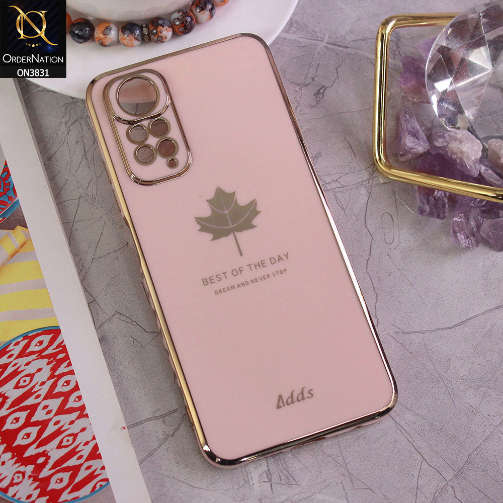 Xiaomi Redmi Note 11 Cover - Design 9 - New Electroplating Borders Maple Leaf Camera Protection Soft Silicone Case