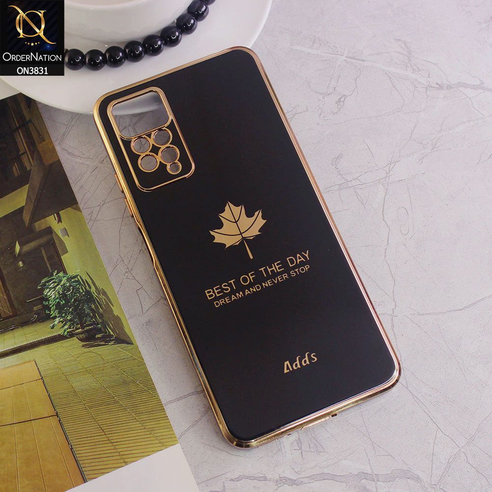 Xiaomi Redmi Note 11 Pro Cover - Design 1 - New Electroplating Borders Maple Leaf Camera Protection Soft Silicone Case