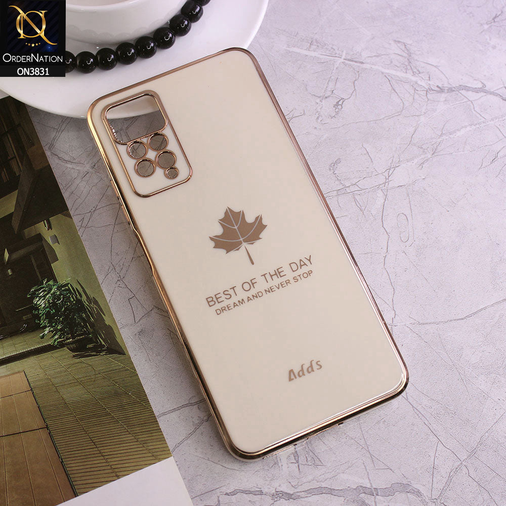 Xiaomi Redmi Note 11 Pro Cover - Design 7 - New Electroplating Borders Maple Leaf Camera Protection Soft Silicone Case