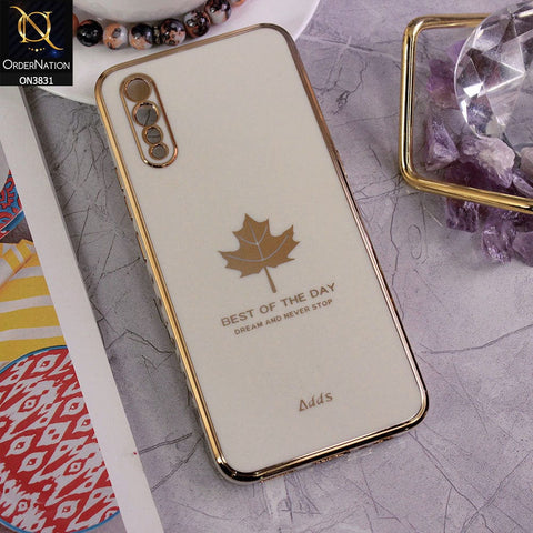 Vivo S1 Cover - Design 7 - New Electroplating Borders Maple Leaf Camera Protection Soft Silicone Case
