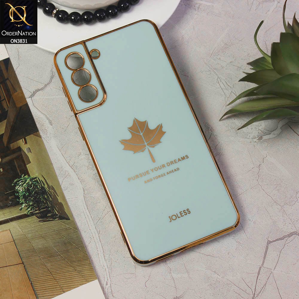 Samsung Galaxy S21 Plus 5G Cover - Design 13 - New Electroplating Borders Maple Leaf Camera Protection Soft Silicone Case
