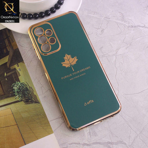 Samsung Galaxy A23 5G Cover - Design 3 - New Electroplating Borders Maple Leaf Camera Protection Soft Silicone Case