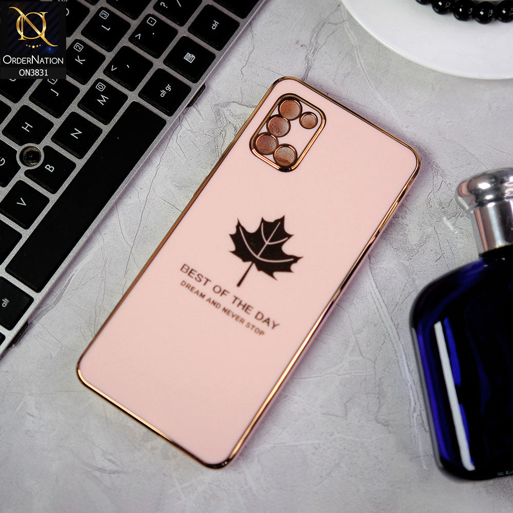Samsung Galaxy A31  Cover - Design 9 -  New Electroplating Borders Maple Leaf Camera Protection Soft Silicone Case