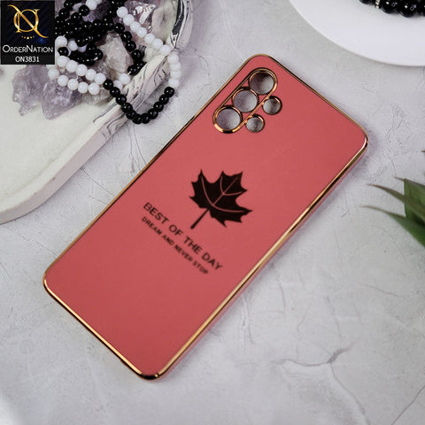Samsung Galaxy A32 Cover - Design 11 -  New Electroplating Borders Maple Leaf Camera Protection Soft Silicone Case