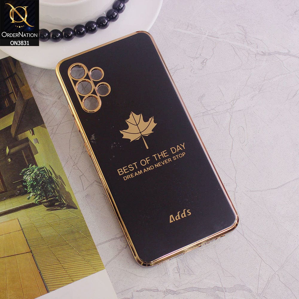 Samsung Galaxy A32 Cover - Design 1 - New Electroplating Borders Maple Leaf Camera Protection Soft Silicone Case