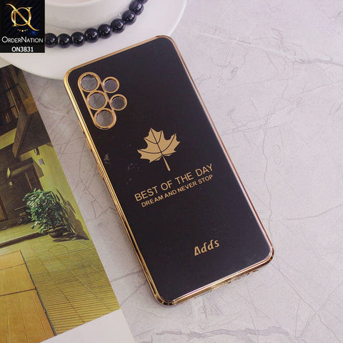 Samsung Galaxy A32 Cover - Design 1 - New Electroplating Borders Maple Leaf Camera Protection Soft Silicone Case