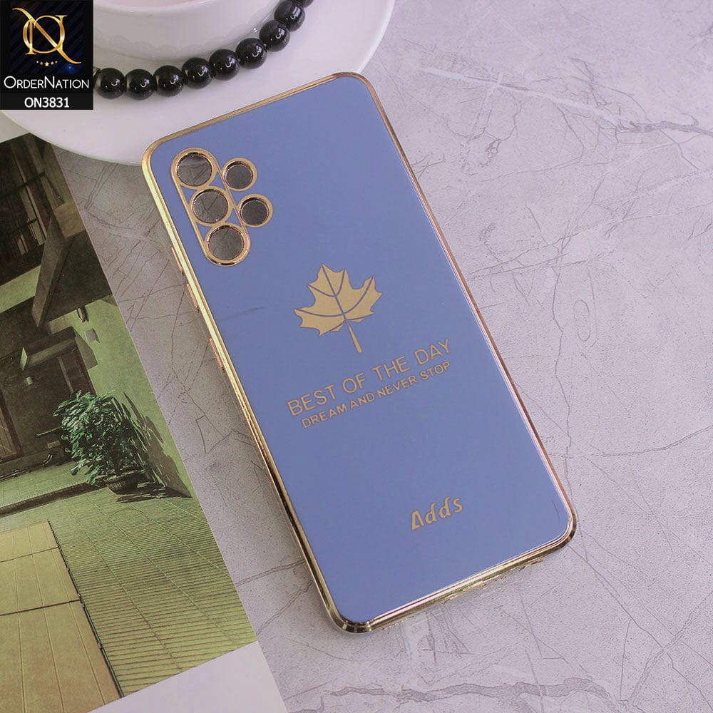 Samsung Galaxy A32 Cover - Design 4 - New Electroplating Borders Maple Leaf Camera Protection Soft Silicone Case