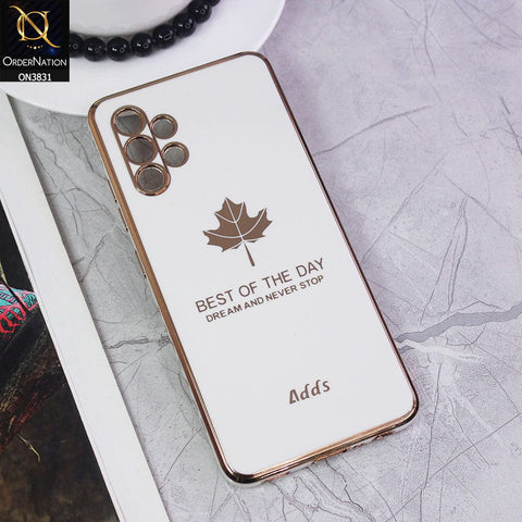 Samsung Galaxy A32 Cover - Design 6 - New Electroplating Borders Maple Leaf Camera Protection Soft Silicone Case