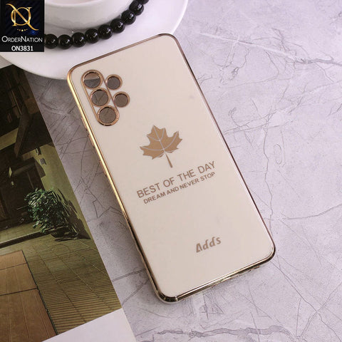 Samsung Galaxy A32 Cover - Design 7 - New Electroplating Borders Maple Leaf Camera Protection Soft Silicone Case