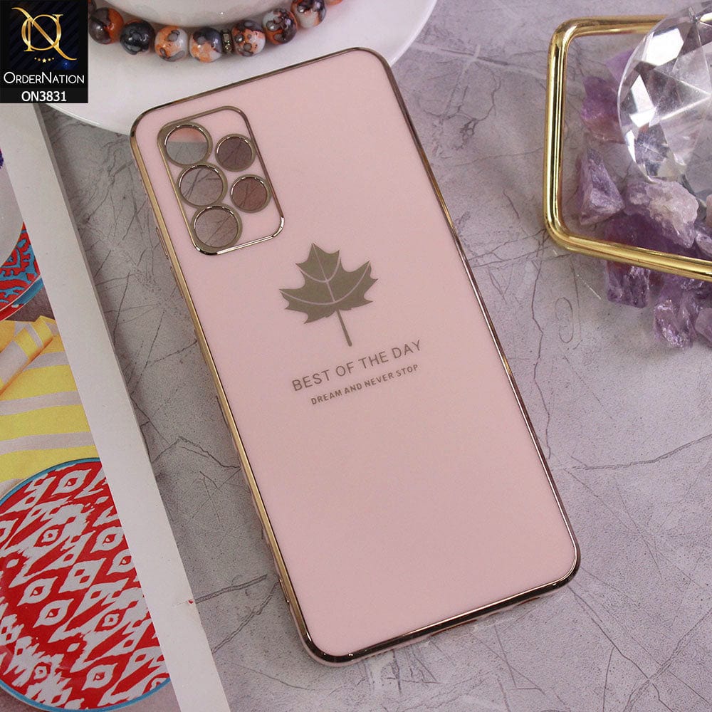 Samsung Galaxy A32 Cover - Design 9 - New Electroplating Borders Maple Leaf Camera Protection Soft Silicone Case