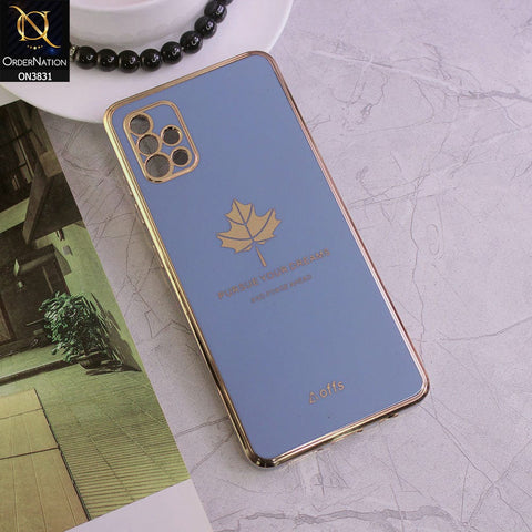 Samsung Galaxy A51 Cover - Design 4 - New Electroplating Borders Maple Leaf Camera Protection Soft Silicone Case