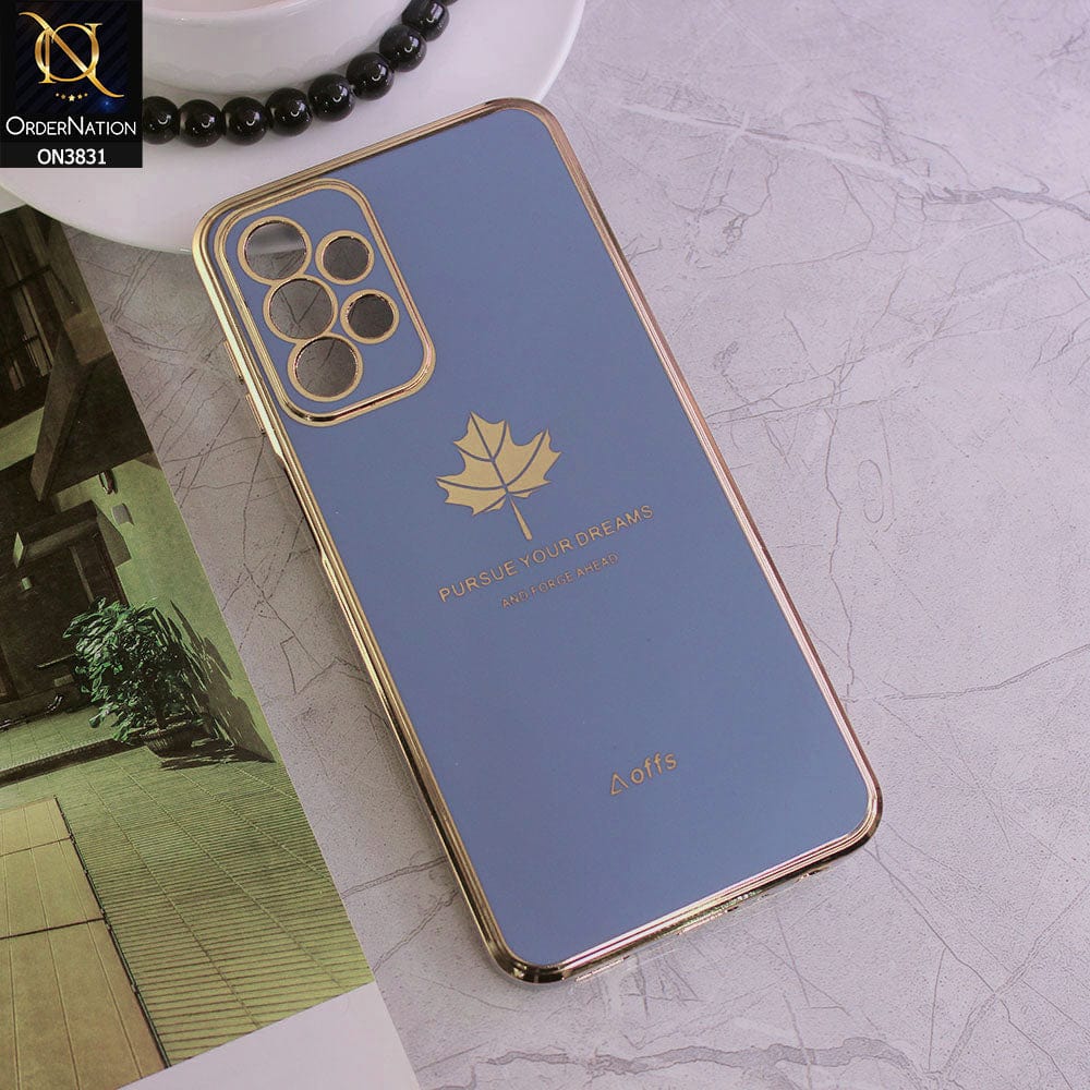 Samsung Galaxy A52s 5G Cover - Design 4 - New Electroplating Borders Maple Leaf Camera Protection Soft Silicone Case
