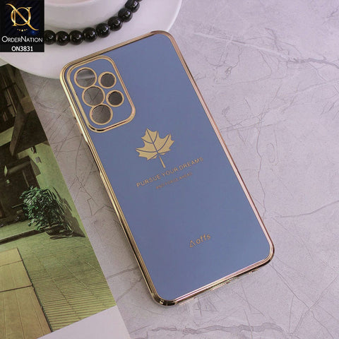 Samsung Galaxy A52 Cover - Design 4 - New Electroplating Borders Maple Leaf Camera Protection Soft Silicone Case