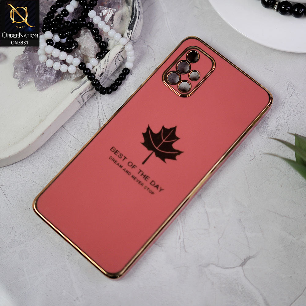 Samsung Galaxy A71  Cover - Design 11 -  New Electroplating Borders Maple Leaf Camera Protection Soft Silicone Case