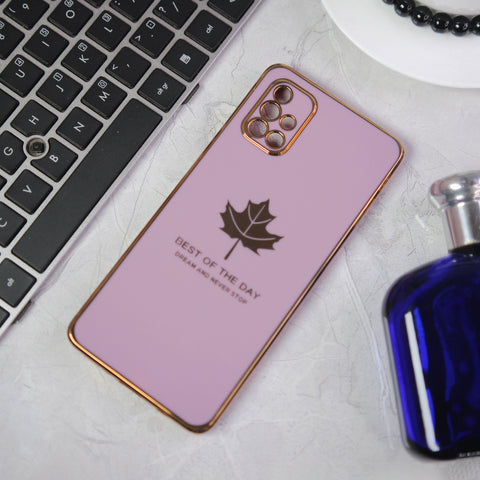 Samsung Galaxy A71  Cover - Design 2 -  New Electroplating Borders Maple Leaf Camera Protection Soft Silicone Case