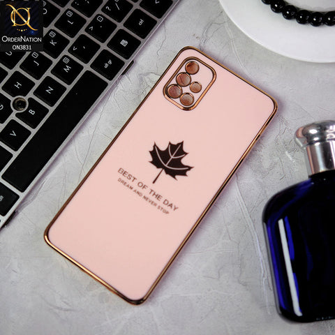 Samsung Galaxy A71  Cover - Design 9 -  New Electroplating Borders Maple Leaf Camera Protection Soft Silicone Case