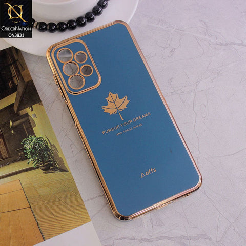 Samsung Galaxy A72 Cover - Design 5 - New Electroplating Borders Maple Leaf Camera Protection Soft Silicone Case