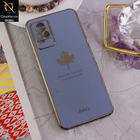 Vivo V21e Cover - Design 4 - New Electroplating Borders Maple Leaf Camera Protection Soft Silicone Case