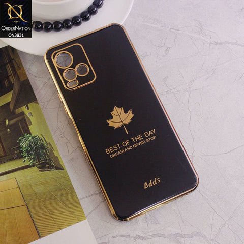 Vivo Y21t Cover - Design 1 - New Electroplating Borders Maple Leaf Camera Protection Soft Silicone Case