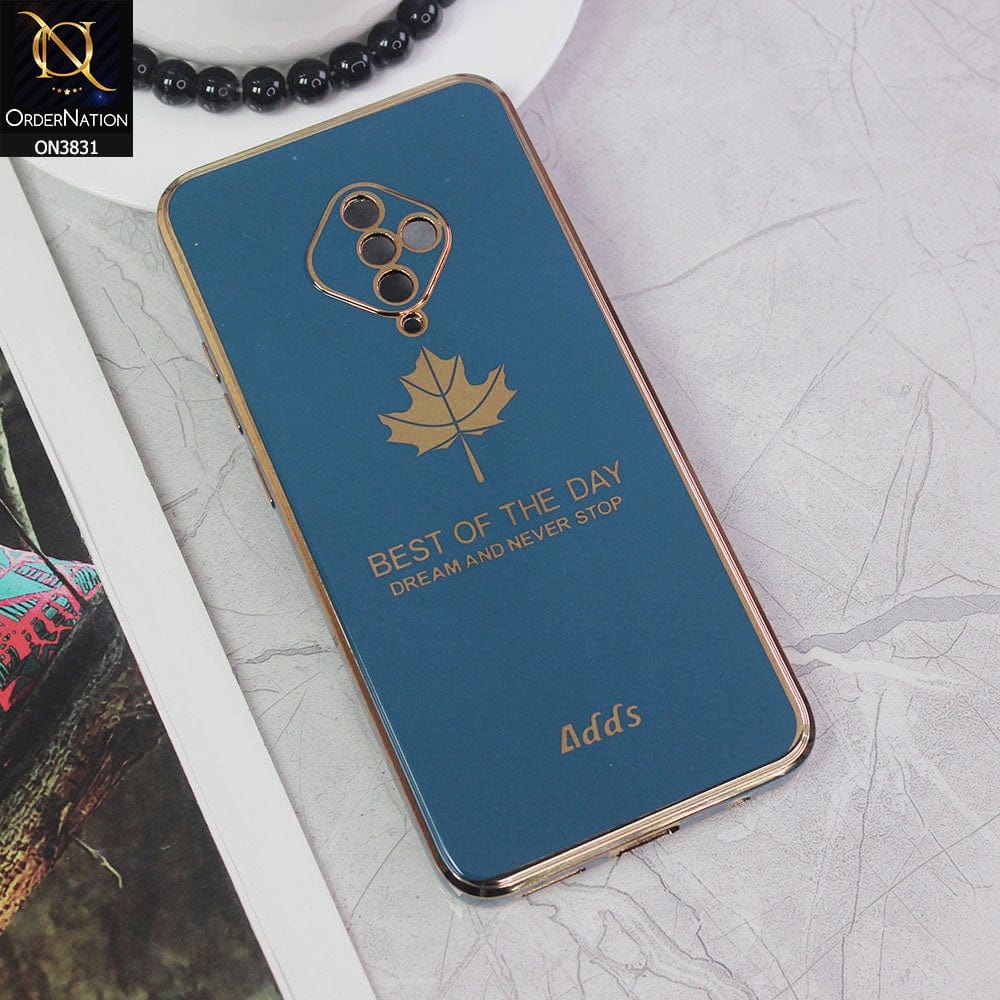 Vivo Y51 (2020 September) Cover - Design 5 - New Electroplating Borders Maple Leaf Camera Protection Soft Silicone Case
