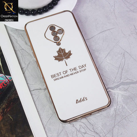 Vivo Y51 (2020 September) Cover - Design 6 - New Electroplating Borders Maple Leaf Camera Protection Soft Silicone Case