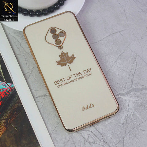 Vivo Y51 (2020 September) Cover - Design 7 - New Electroplating Borders Maple Leaf Camera Protection Soft Silicone Case