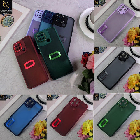 Vivo Y21a Cover - Black - New Crystal CD Crome Case With Electroplating Camera Ring Soft Silicone Case