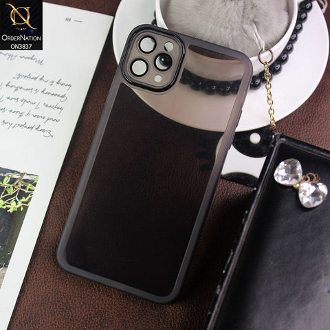 iPhone 11 Pro Max Cover - Black - New Colored Soft Silicone Borders with Camera Bumper Lense Protective Case