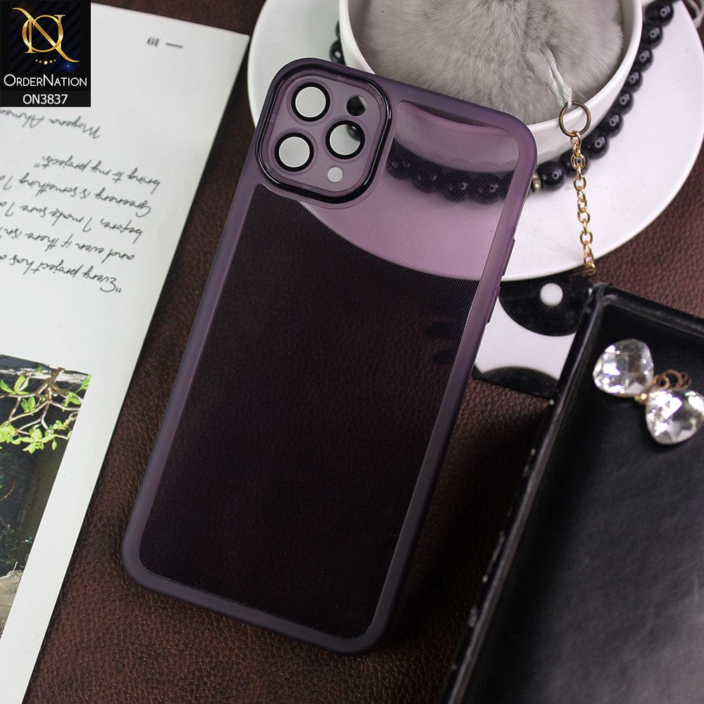 iPhone 11 Pro Max Cover - Purple - New Colored Soft Silicone Borders with Camera Bumper Lense Protective Case