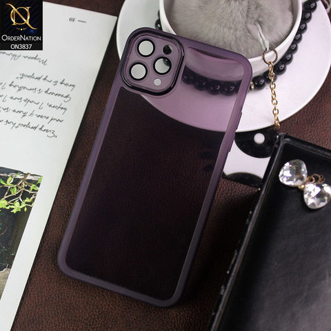 iPhone 11 Pro Max Cover - Purple - New Colored Soft Silicone Borders with Camera Bumper Lense Protective Case