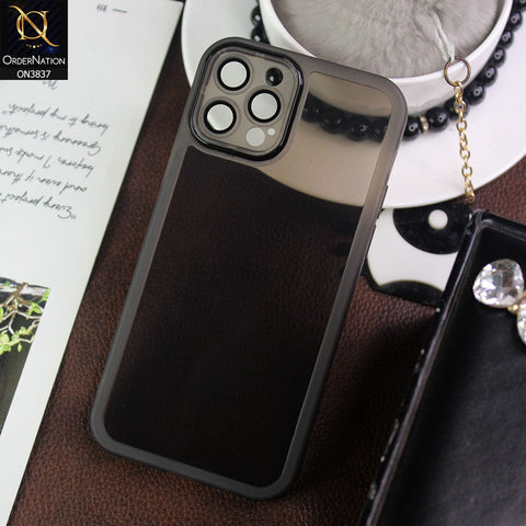 iPhone 12 Pro Cover - Black - New Colored Soft Silicone Borders with Camera Bumper Lense Protective Case