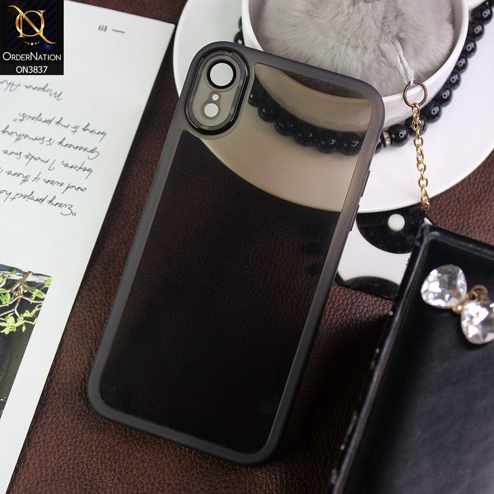 iPhone XR Cover - Black - New Colored Soft Silicone Borders with Camera Bumper Lense Protective Case