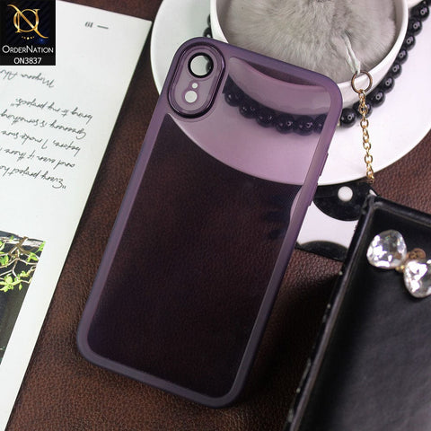 iPhone XR Cover - Purple - New Colored Soft Silicone Borders with Camera Bumper Lense Protective Case